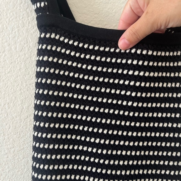 Ann Taylor Criss‎ Cross Knit Dress Stripe Petite XS - Picture 6 of 6